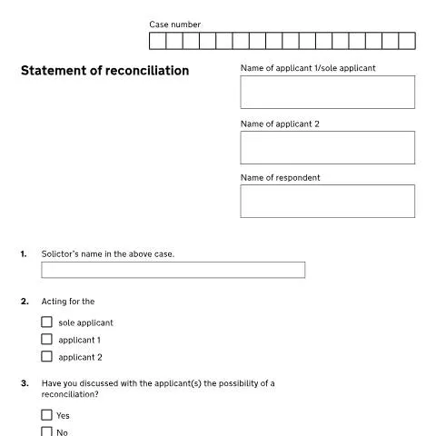 Document preview: Understanding Form D6: Statement of Reconciliation Requirements — Legal & justice
