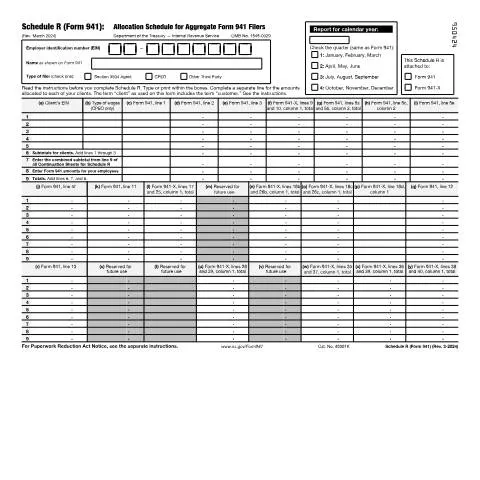 Document preview: A Deep Dive into IRS Form 941SR for Employers — Taxes (CERFA n°941SR)