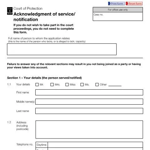 Document preview: How to Complete Form COP5: Your Gateway to Court of Protection Cases — Legal & justice