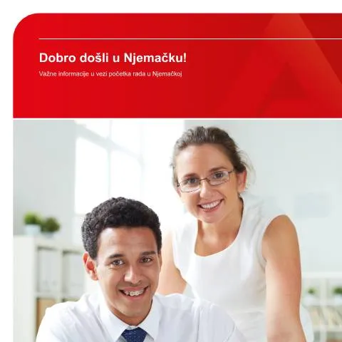 Dokumentvorschau: Leitfaden für den Einstieg in die deutsche Arbeitswelt — Arbeit & Beschäftigung (CERFA n°vazne-informacije-u-vezi-pocetka_ba034705)