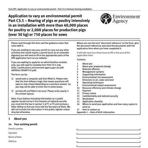 Document preview: Navigating Changes in Environmental Permits for Intensive Farming — Environment & energy
