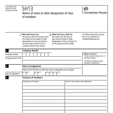 Document preview: The Importance of the SH13 Document for UK Companies — Government & admin