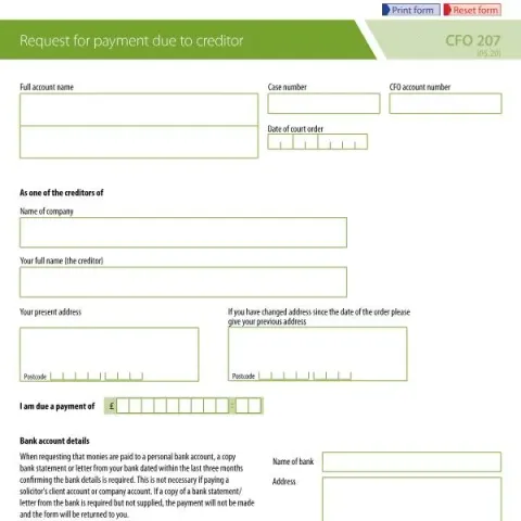 Document preview: Understanding the Court Funds Payment Request (CFO 207) — Government & admin (CFO 207)