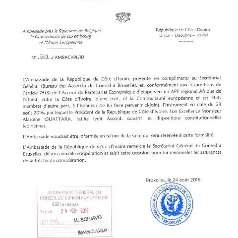 Aperçu du document L'APEI : Un Pilier des Relations Ivoiro-Européennes — Démarches administratives