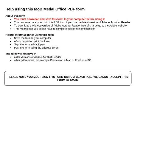 Document preview: How to Apply for UK Military Medals Through the MoD Medal Office — Government & admin