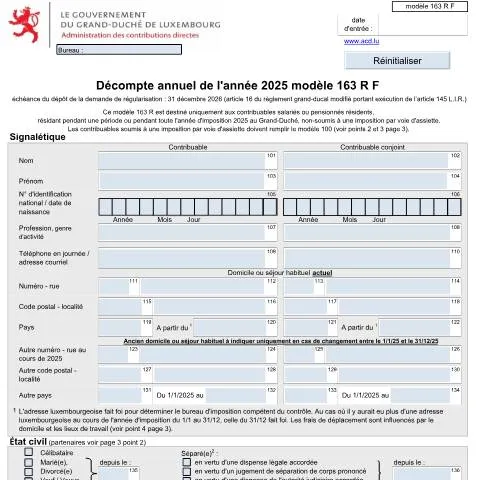 Aperçu du document Décompte Annuel 163 R F : Guide pour Salariés et Pensionnés — Impôts & fiscalité (CERFA n°163 R F)