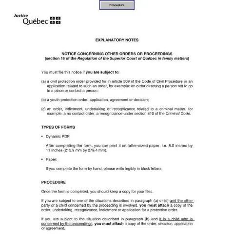 Document preview: Understanding the Notice Concerning Other Orders or Proceedings — Legal & justice (SJ-1214)