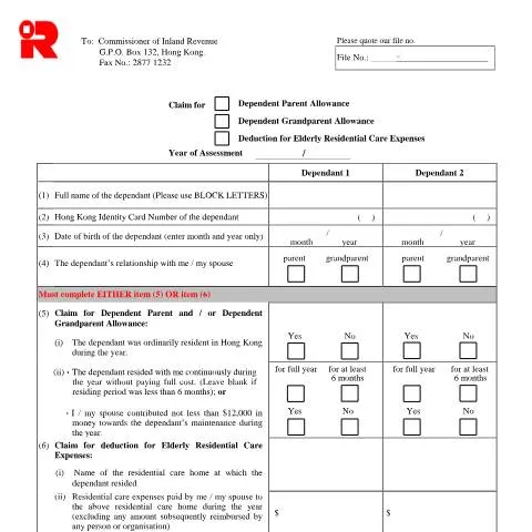 Document preview: Maximize Your Tax Benefits with IR 6071 for Dependents — Taxes (CERFA n°IR 6071)