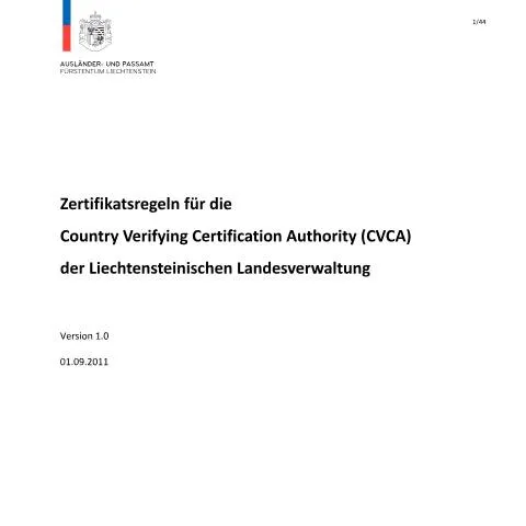 Dokumentvorschau: Wichtige Informationen zu den Zertifikatsregeln im Aufenthaltsrecht — Behörden & Verwaltung (CERFA n°zertifikatsregeln_cvca_li)