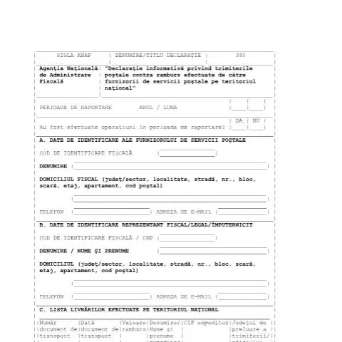 Document preview: Importanța Declarației informative 395/2022 în sistemul poștal — Impozite & fiscalitate (CERFA n°395_2022)