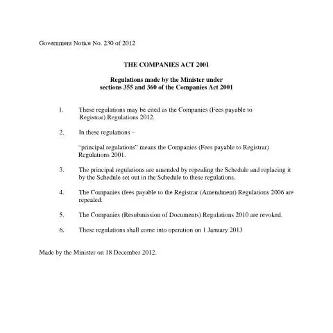 Document preview: The Role of GN2302012 in Mauritius' Business Regulations — Government & admin (GN2302012)