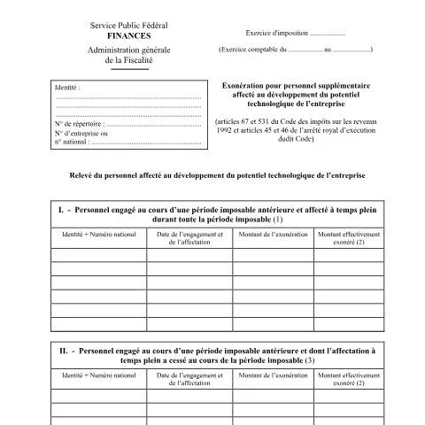 Aperçu du document Optimisez votre potentiel technologique avec l'exonération 155-276w2 — Impôts & fiscalité (CERFA n°155-276w2)