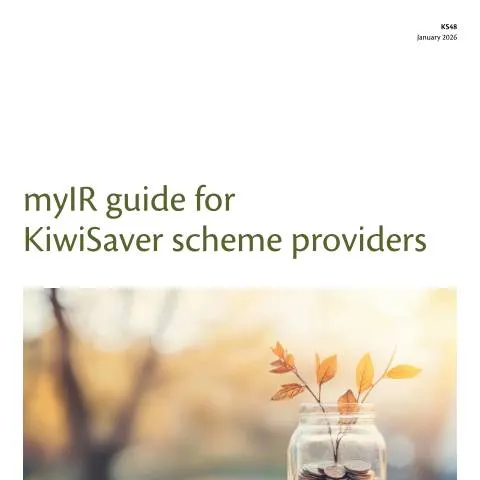 Document preview: Comprehensive Overview of the myIR Guide for KiwiSaver Providers — Government & admin (CERFA n°KS48)