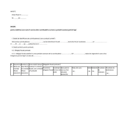 Document preview: Importanța Anexei 60 în legislația fiscală românească — Impozite & fiscalitate (CERFA n°Anexa60_OPANAF_63_2017)