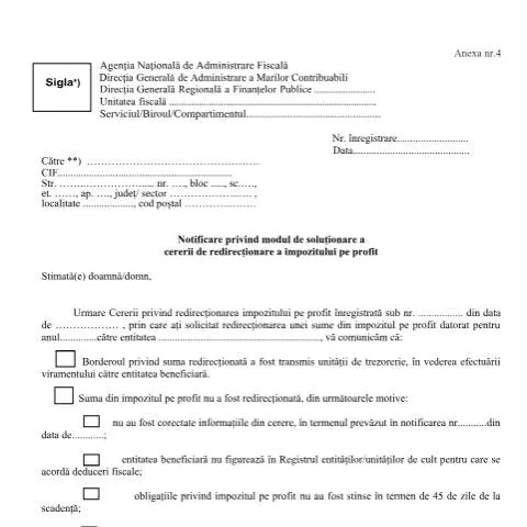 Document preview: Ghid pentru notificarea OPANAF 3562/2024 privind impozitul pe profit — Impozite & fiscalitate (CERFA n°A4_OPANAF_3562_2024)
