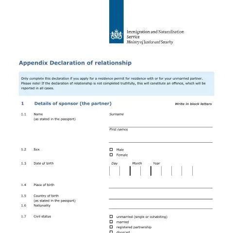 Documentvoorvertoning: Belang van de Bijlage Verklaring van Relatie in het verblijfsproces — Gezin (CERFA n°7608)