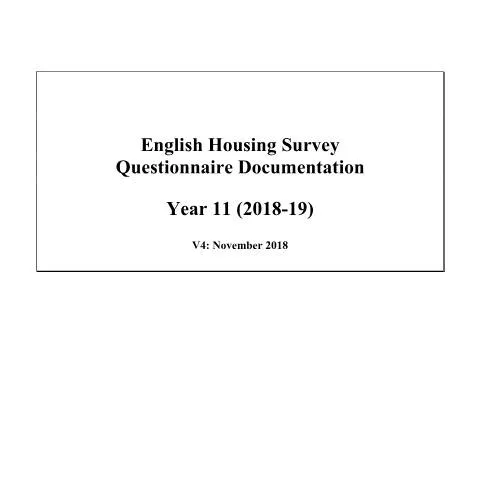 Document preview: Understanding the English Housing Survey 2018-2019 — Housing