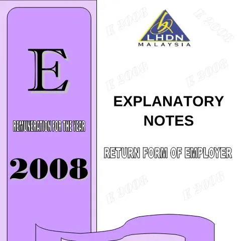 Document preview: Memahami Nota Penjelasan E 2008 untuk Majikan — Proses pentadbiran (CERFA n°EA)