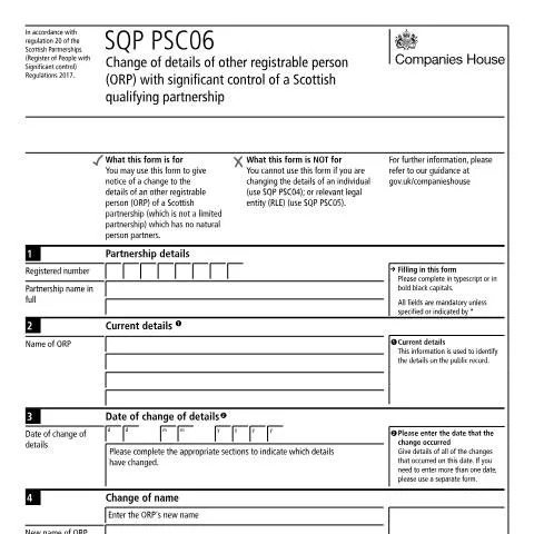 Document preview: Understanding the SQP PSC06 for Scottish Partnerships — Business