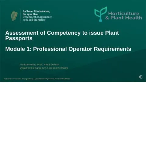 Document preview: Understanding the Plant Passport Process in Ireland — Government & admin