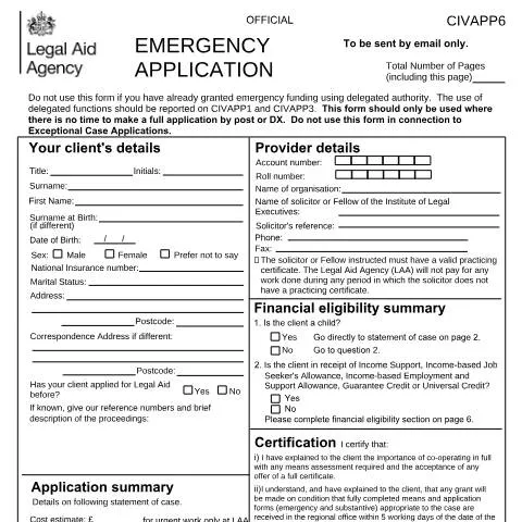 Document preview: Emergency Legal Aid Applications: When Standard Timelines Fail — Legal & justice