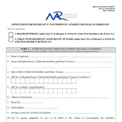 Document preview: Comprehensive Guide to MVCFORM4 for Parents and Guardians — Health (CERFA n°MVCFORM4)