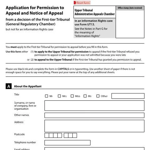 Document preview: Guide to Appealing First-tier Tribunal Decisions with Form UT11 — Legal & justice