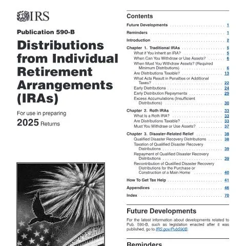 Document preview: Mastering IRA Distributions with IRS Publication 590-B — Taxes (CERFA n°PUB-590B)
