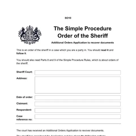 Document preview: Understanding the Additional Orders Application in Scottish Courts — Legal & justice (Standard Order 10 March 2023)