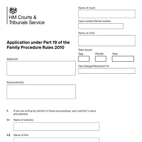 Document preview: Understanding FP1 Applications Under Part 19 Family Procedure Rules — Legal & justice