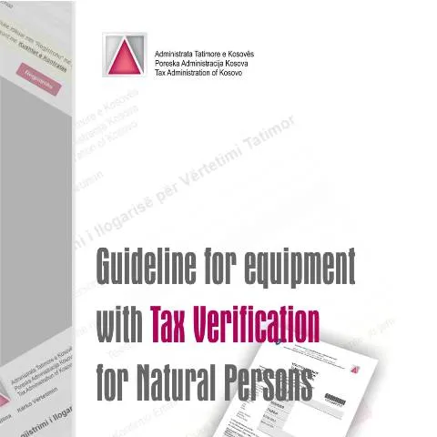 Document preview: Udhëzuesi për Verifikimin e Tatimeve në Kosovë — Tatime & fiskalitet
