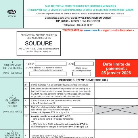 Aperçu du document Contribution obligatoire CETIM : tout savoir sur cette taxe — Impôts & fiscalité (CERFA n°10664*33)