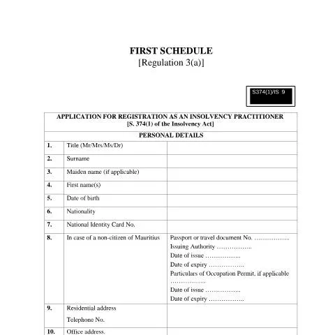 Document preview: Your Guide to the IS9 Registration Process — Government & admin (Application-for-Registration-as-an-Insolvency-Practitioner-_IS9)