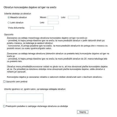 Document preview: Uvod v obračun koncesijske dajatve od iger na srečo — Davki & obdavčitev (CERFA n°KDIS)