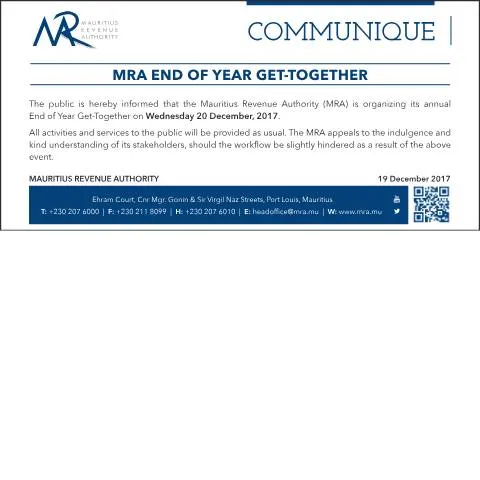 Document preview: Understanding the MRA End of Year Get-Together — Government & admin (EOY2017)
