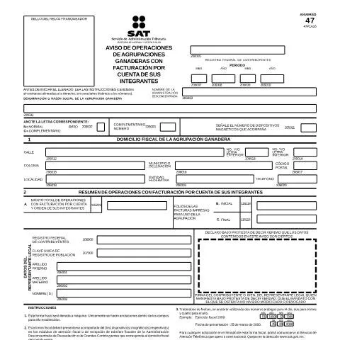 Vista previa del documento Importancia del Aviso de Operaciones de Agrupaciones Ganaderas — Impuestos (CERFA n°47)