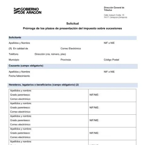 Vista previa del documento Cómo solicitar prórroga en el impuesto sobre sucesiones en Aragón — Impuestos (Procedimiento 10601)