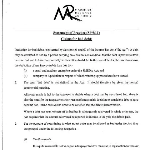 Document preview: Step-by-Step Guide to Claiming Bad Debts — Government & admin (Claimforbaddebts180116)