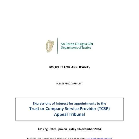 Document preview: Understanding the TCSP Appeal Tribunal in Ireland — Government & admin