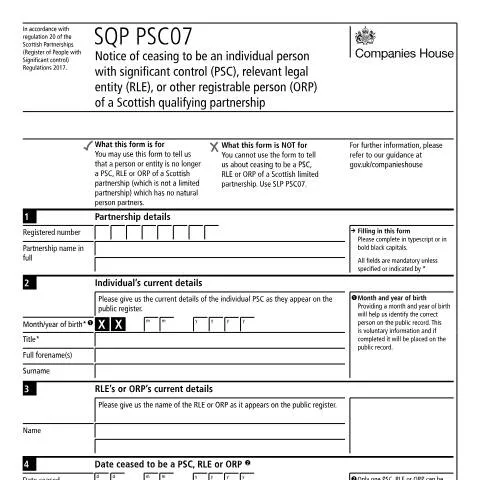 Document preview: The Importance of SQP PSC07 in Scottish Partnerships — Government & admin
