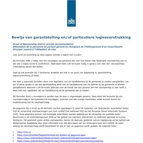 Documentvoorvertoning: De Rol van Bewijs Garantstelling in het Visumproces — Gezin (CERFA n°1310)