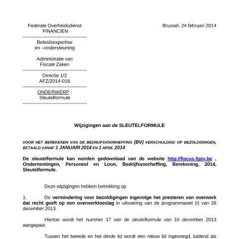 Aperçu du document Comprendre la sleutelformule pour une meilleure gestion fiscale — Impôts & fiscalité (CERFA n°fc2014-0016NL)