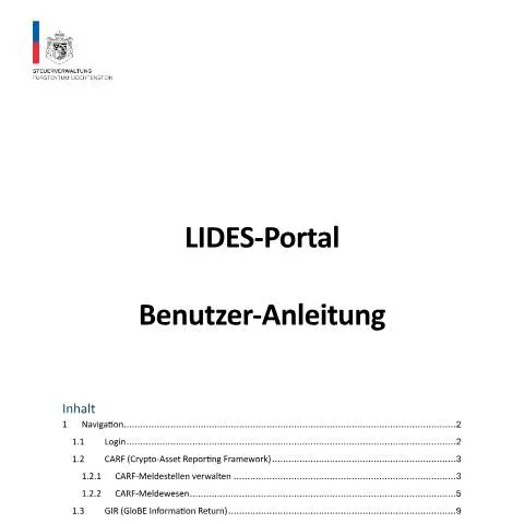 Dokumentvorschau: Ihr Leitfaden für das LIDES-Portal zur Mindestbesteuerung — Steuern (CERFA n°int_benutzerhandbuch_lides)