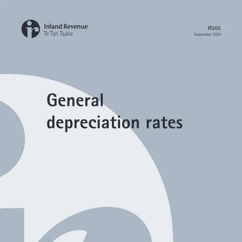 Document preview: A Deep Dive into New Zealand's IR265 Depreciation Rates — Taxes (CERFA n°IR265)