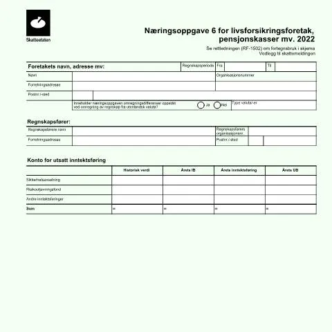 Document preview: Forståelse av Næringsoppgave 6 for livsforsikringsselskaper — Skatt & avgifter (CERFA n°RF-1501)