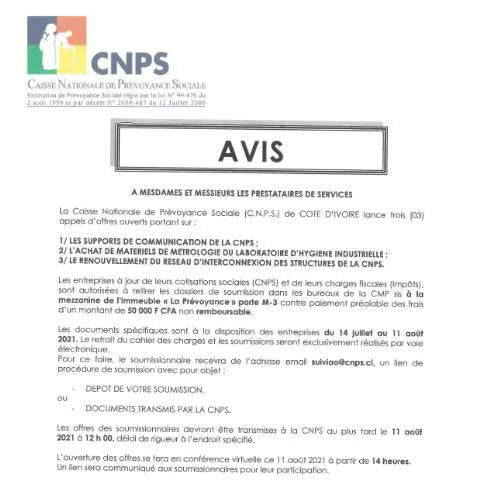 Aperçu du document Importance de l'avis CNPS du 14 juillet 2021 pour les prestataires — Démarches administratives