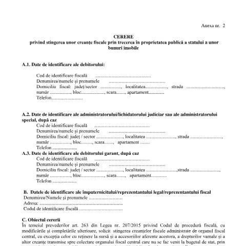 Document preview: Stingerea creanțelor fiscale prin bunuri imobile - OPANAF 6942/2024 — Impozite & fiscalitate (CERFA n°A2_OPANAF_6942_2024)