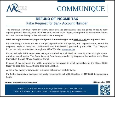 Document preview: Understanding the Fake Income Tax Refund Requests — Government & admin (CERFA n°RefundofIncomeTax2020)