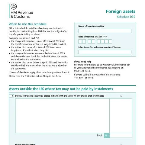 Document preview: HMRC Reporting Requirements for Foreign Trust Assets — Taxes