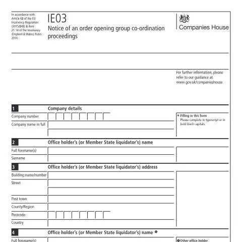 Document preview: The Importance of the IE03 Notice in Insolvency — Business